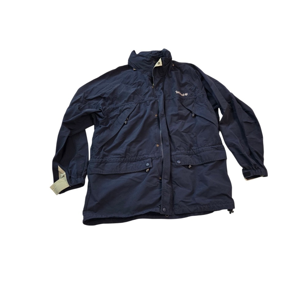 Timberland Weathergear Men's Vintage Hooded Field Jacket - Navy Blue, Size Large